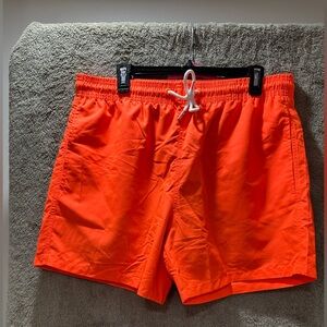 Vibrant Orange Men's Swim Trunks